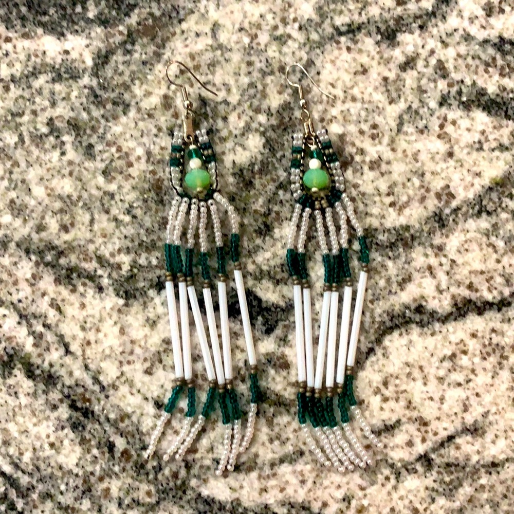 Hand beaded earrings